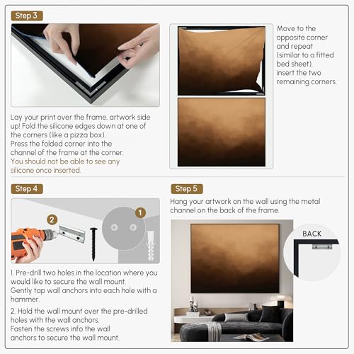 60"x72" Extra Large Framed Wall Art Warm Earth Tones Abstract Landscape Illustration for Home Living Room Bedroom Decor