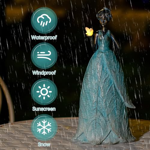 Solar Fairy Statue Collection Home Decoration 12.9 in