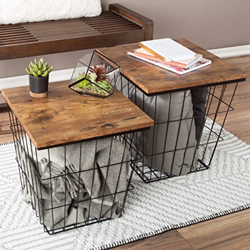 End Tables Square Nesting Tables Set of 2 (2 Count)