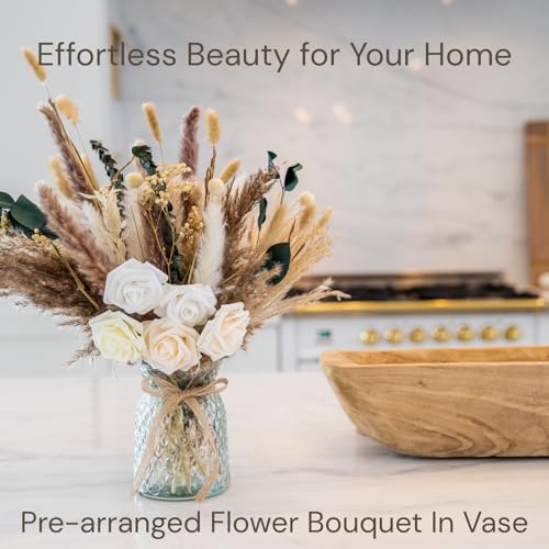 100pcs Artificial Flowers Arrangement With Vase (100 Count)