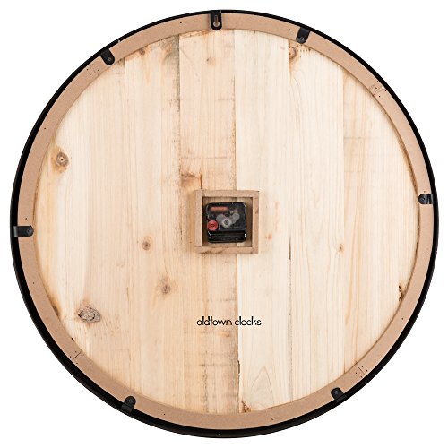Oldtown Farmhouse Metal & Solid Wood Noiseless Wall Clock