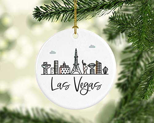 Round Ceramic Porcelain Christmas Tree Ornament Keepsake Gift