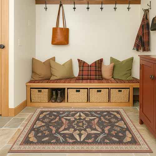 Boho Brown 3x5 Entryway Rugs Indoor (15 Sq Ft)