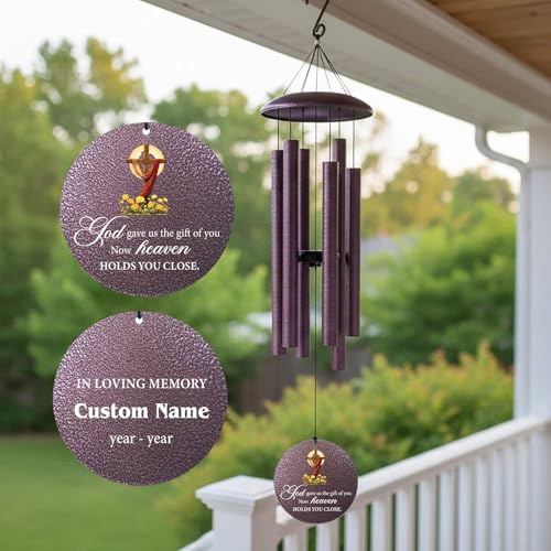 Personalized Memorial Wind Chimes for Loss of Loved One
