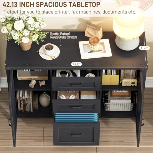 File Cabinet with 3 Drawers Fits Files Letter