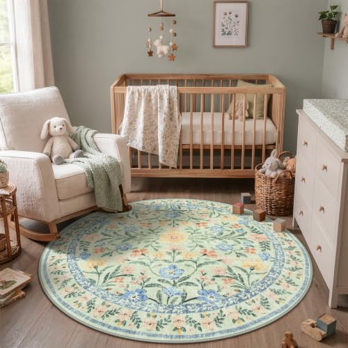 Washable Round Area Rug
