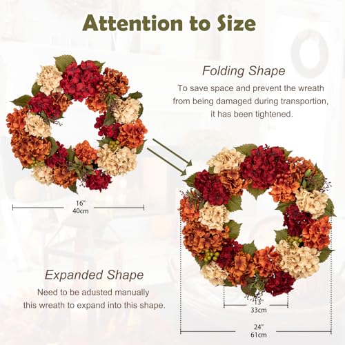 Autumn Hydrangea Wreath