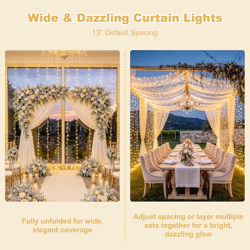 600 LED Curtain Lights (19.6 Foot)