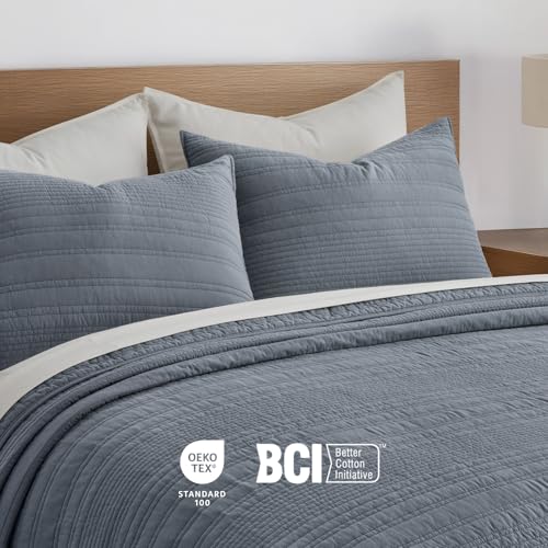 HOME 100% Cotton Modern Lines Quilt Set King Size
