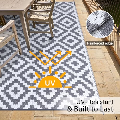 Outdoor Rug 6x9 ft Waterproof Reversible Mat