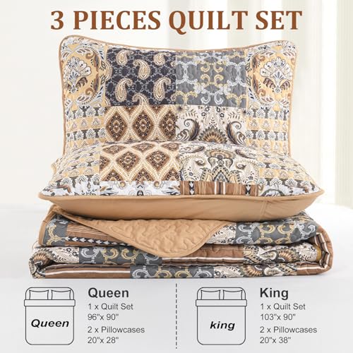 Boho Quilt Set Queen Size