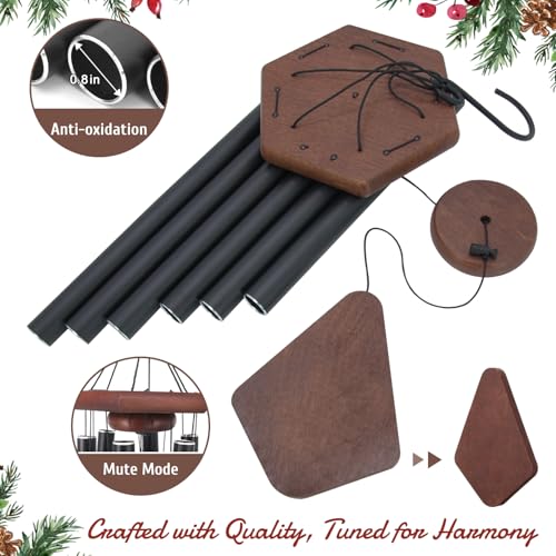 Wind Chimes for Outside 30 inch Black Box Chime Decor Outdoor