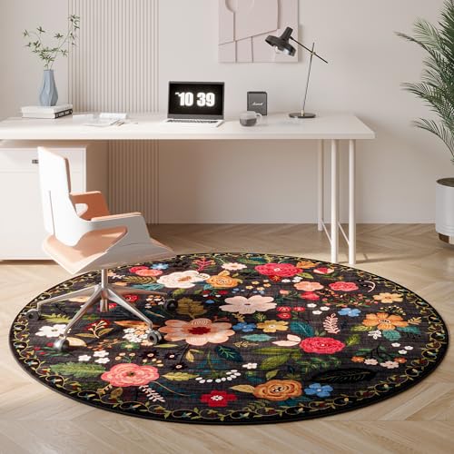Round Area Rug 6ft Washable