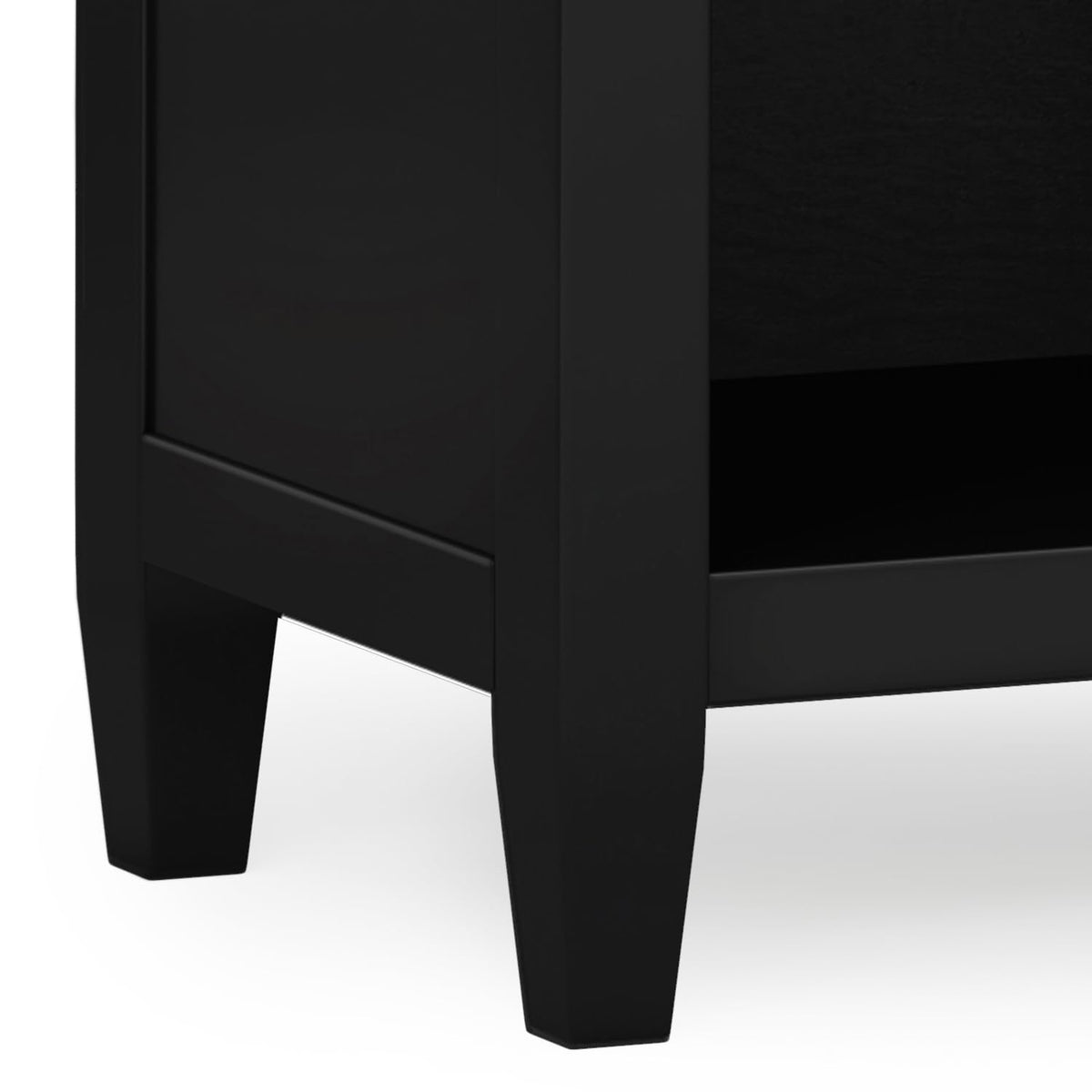 Carlton 24" Wide Solid Wood Bedside Table in Black