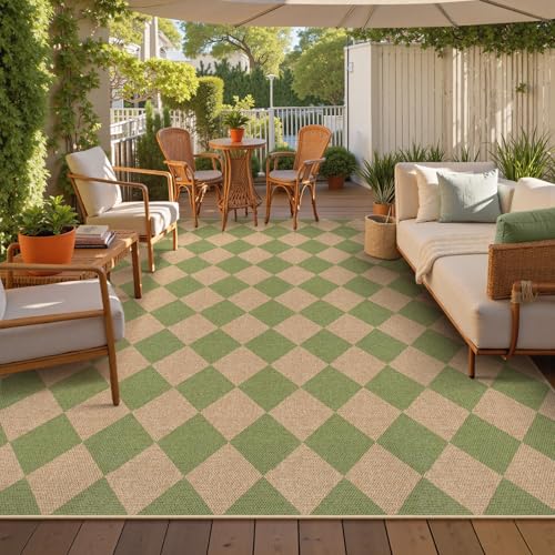 Checkered Easy Jute Living Room Rug (80 Sq Ft)