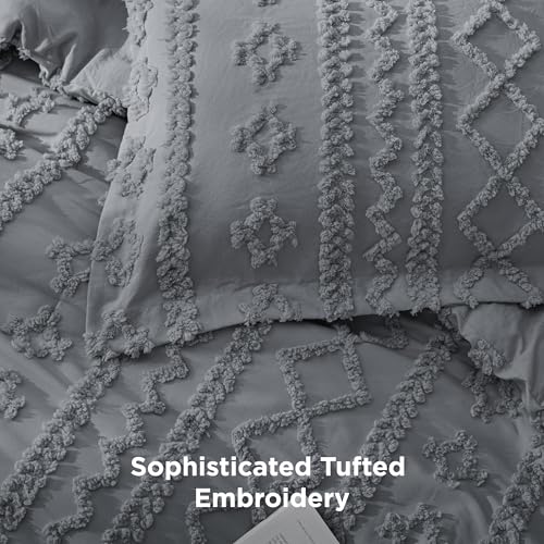 Tufted Boho Comforter Set California King Size