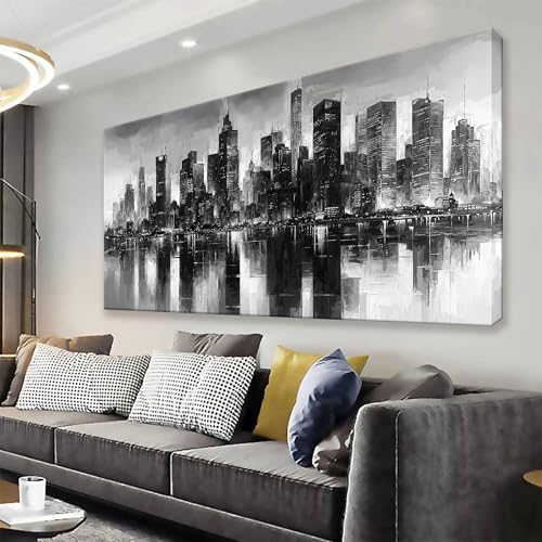 New York City Wall Art Brooklyn Bridge Wall Art For Living Room Office Bedroom Cityscape Canvas Art Wall Decor Paintings Picture For Bedroom Home Wall Decor Chicago Artwork For Walls 29 × 58 In