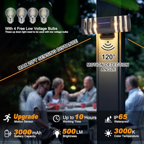 2 Pack Solar Outdoor Wall Lights with Motion Sensor 3 (2 Count)