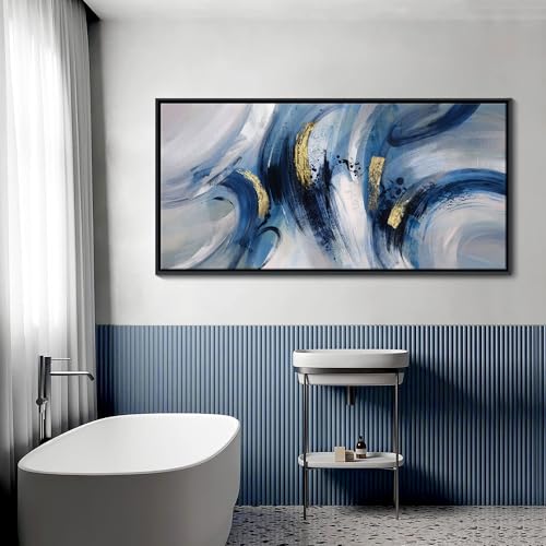 Extra Large Abstract Line Art Framed Canvas
