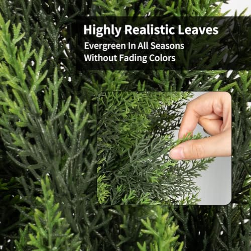 3FT Artificial Cedar Topiary Trees 2 Set (2 Count)