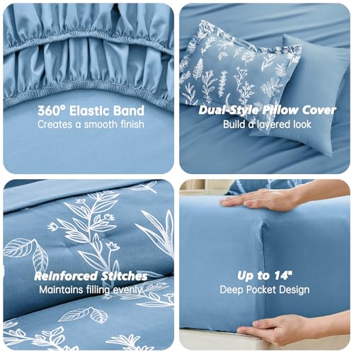 Ice Blue Full Comforter Set