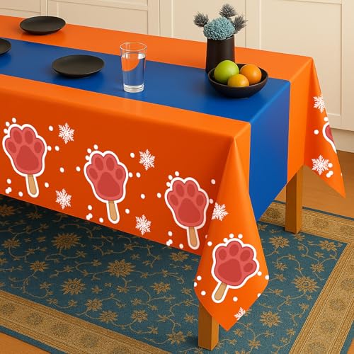 3pcs Dog Cat Paw Birthday Tablecloths (3 Count)
