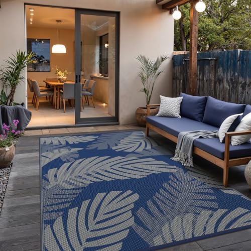 Outdoor Rug Waterproof Plastic Rugs for Patio (80 Sq Ft)