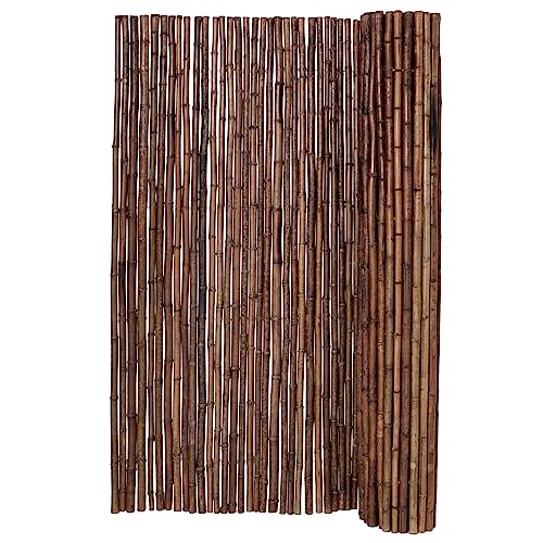 Caramel Brown Bamboo Fencing Panel Roll (48 Sq Ft)