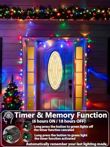 165 FT 500 LED Christmas Lights String Indoor Outdoor Waterproof Multicolor