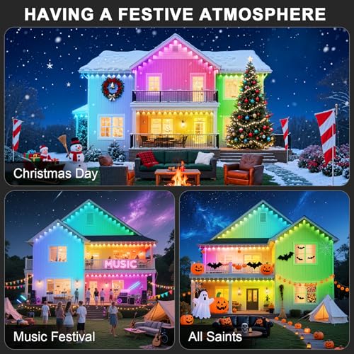 150FT Permanent Outdoor Lights for House