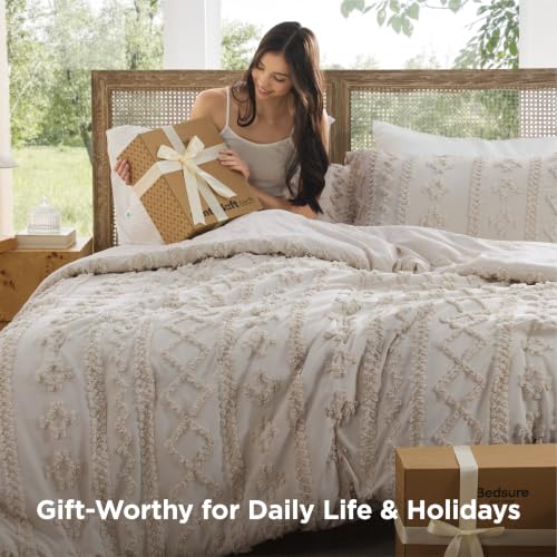 Tufted Boho Comforter Set Full Size