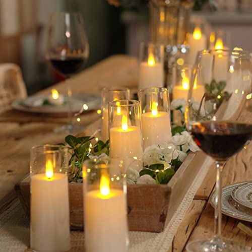 Pure White Acrylic Flameless Candles (9 Count)