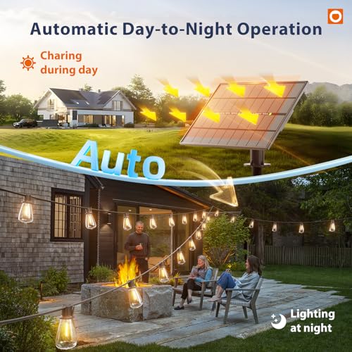 150FT(144+6) Solar String Lights Outdoor with Remote, Long-Lasting (144 Foot)