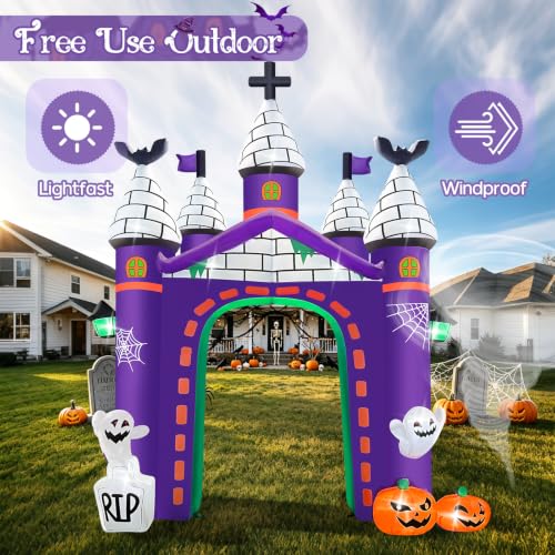 12FT Halloween Inflatables Archway Haunted House Castle
