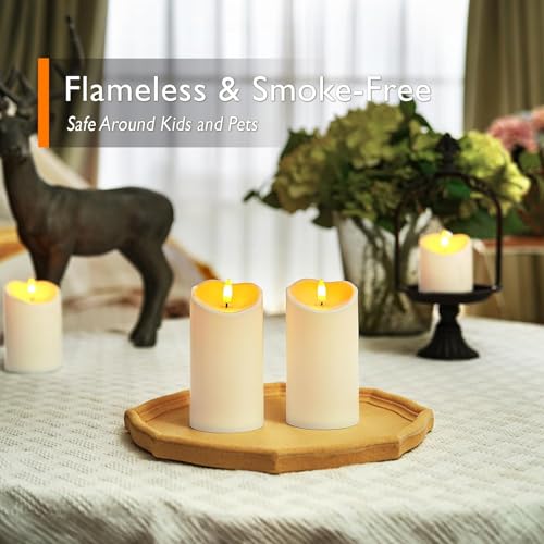 6"x3" Outdoor Waterproof Flameless Candles (2 Count)
