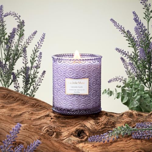 Lavender Suede Scented Candles for Home (19.4 Ounce)