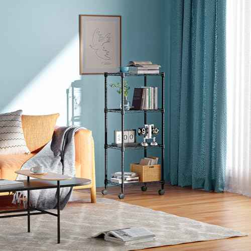 4 Shelf Adjustable Heavy Duty Steel Wire Rack (4 Count)