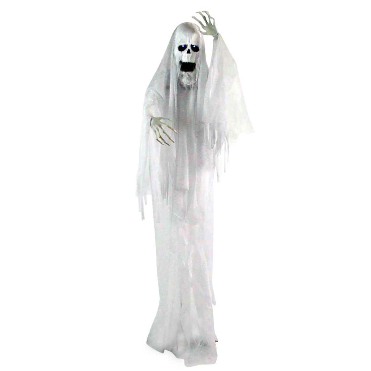 6.0-Ft. Life-Size Talking Ghost Halloween Animatronic (72" Standing Ghost)