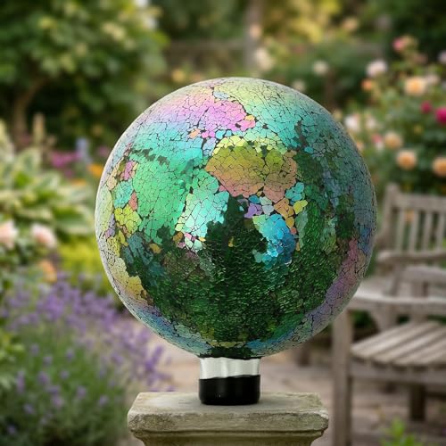 10" Mosaic Glass Gazing Ball for Garden Decor