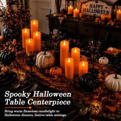 Orange Halloween Flameless Candles