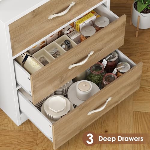 71“ Tall Kitchen Pantry Storage Cabinet with Microwave Stand