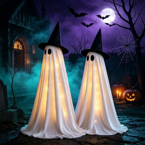 2 Pack Halloween Decorations Outdoor Indoor (Big Ghost)