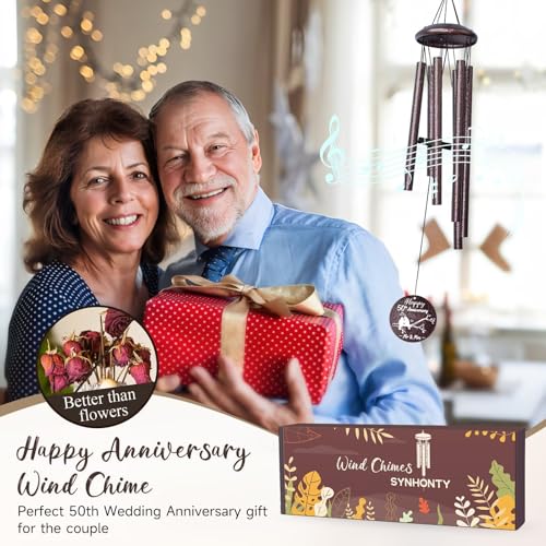 50th Anniversary Wind Chimes Gifts for Men Women