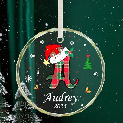 Personalized Christmas Ornaments with Initial Name