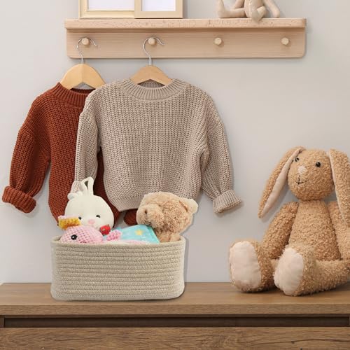 Small Woven Storage Baskets for Shelves (3 Count)