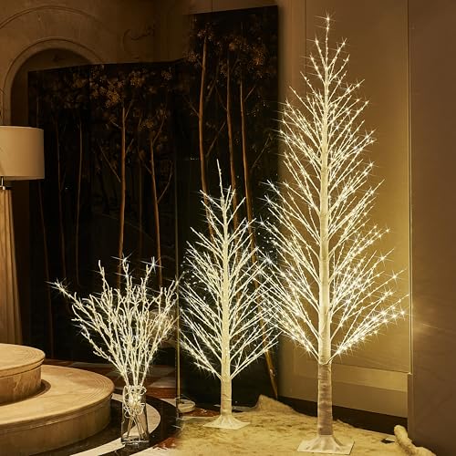 Lighted White Tree Willow 4FT 450 LED Fairy Lights