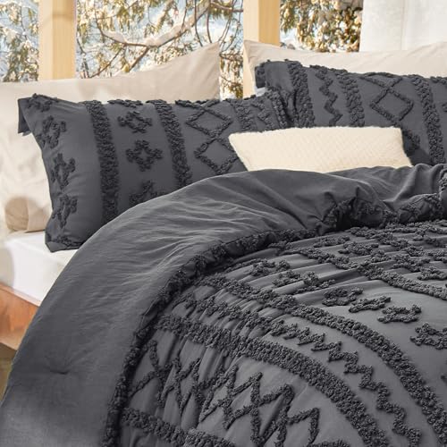 Tufted Boho Comforter Set King Size