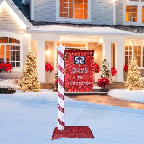5FT Lighted Christmas Countdown Sign
