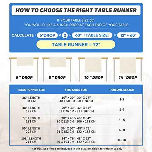 210 GSM Fall Table Runner Home Party Decor 13x120 Inch