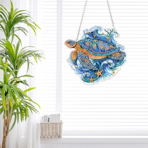 DIY Turtle Starfish Diamond Painting Hanging Ornament